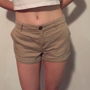 Tan cotton shorts